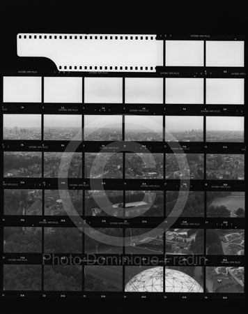 Vue depuis l'Atomium. Bruxelles, 1989.